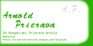 arnold prierava business card